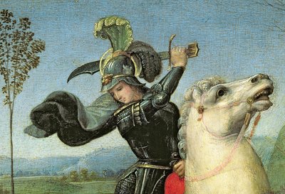 St. George Struggling with the Dragon, c.1503-05 (detail) by Raffaello Sanzio Raphael